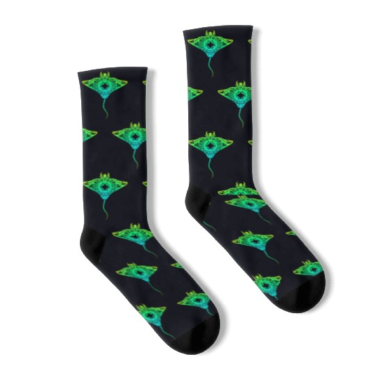 Maori Stingray Polynesian T Tattoo Gift Idea Socks