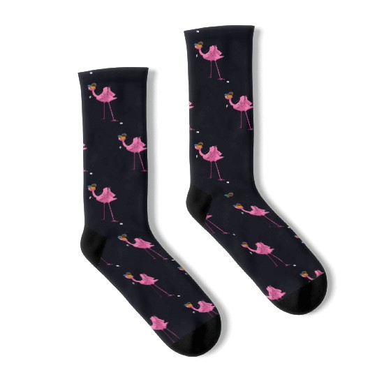 Flamingo Golf Golfing Socks