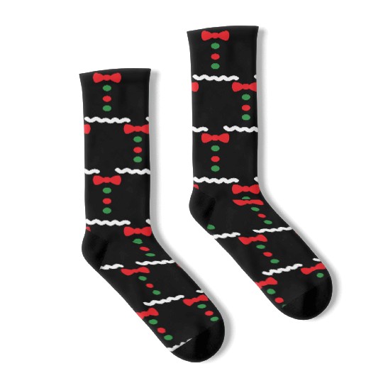 Ginger bread Man Holiday Costume Christmas Cookie Socks