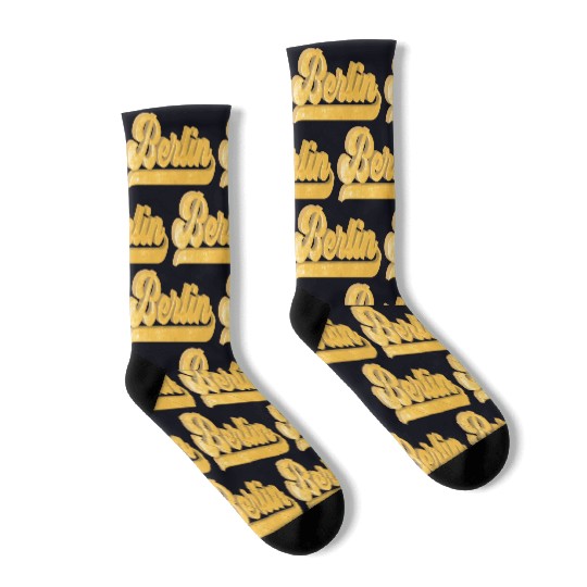 Golden Berlin Bling Bling Logo Socks