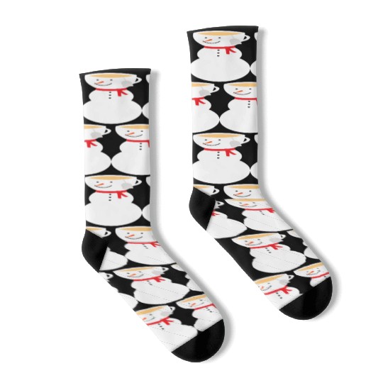 Fros-TEA the Snowman Let It Snow frosty tea Socks