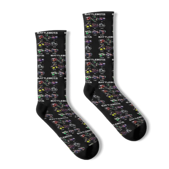 BattleBots Group Robot Photo Box Up Socks, Mens