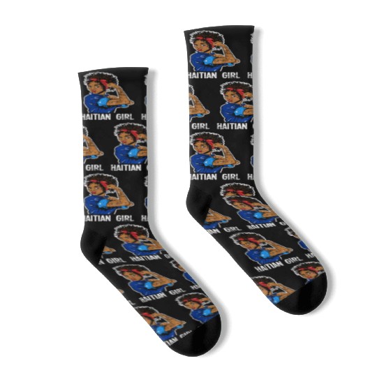 Haiti Girl Caribbean Socks