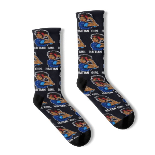 Haiti Girl Caribbean Socks