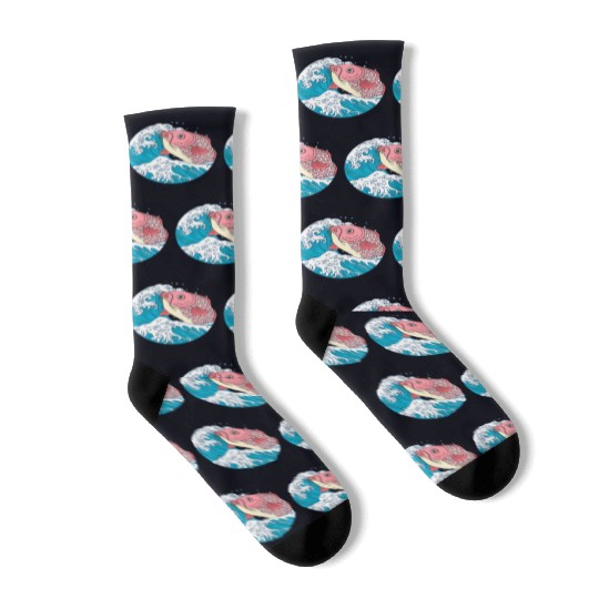 Japanese Koi Fish Great Kanagawa Wave Socks