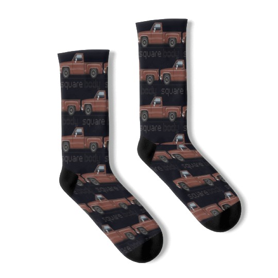Square Body Dark Brown Socks