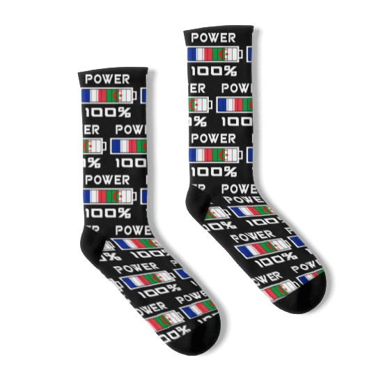 Algeria and France Power 100% Socks