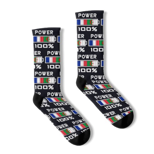 Algeria and France Power 100% Socks