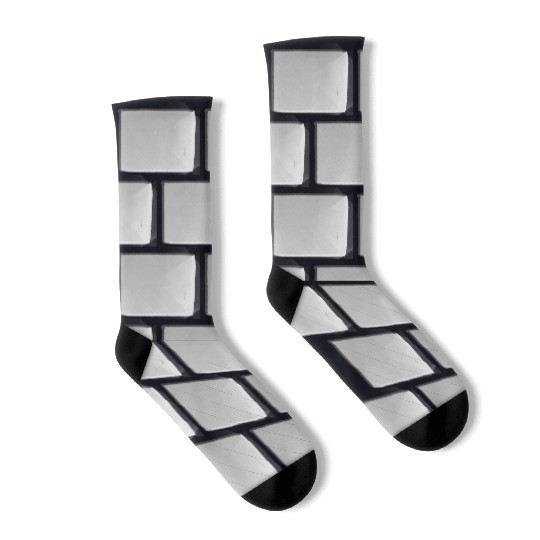 metal surface square craft silver shiny square Socks