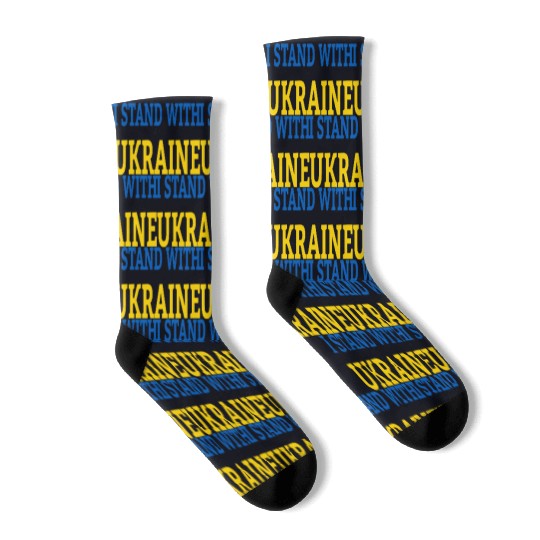 "I stand with Ukraine" Support & Solidarity Socks