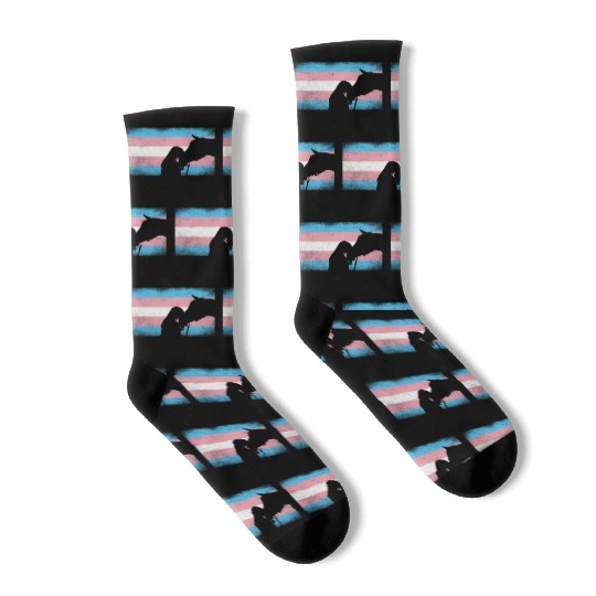 Transgender Pride Horse Rainbow LGBTQ Trans Flag Socks