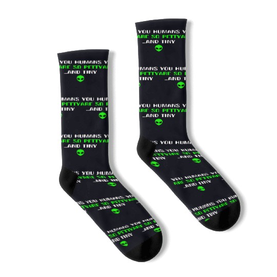 Alien Galaxy Ufo Extraterrestrial Spaceship space Socks