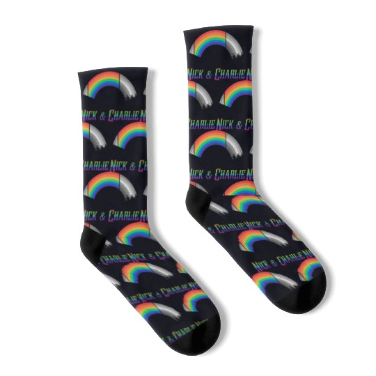Heartstopper Rainbow LBGTQIA+ Nick and Charlie Socks