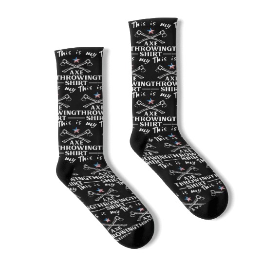 This is my axe throwing Socks patriotic US star