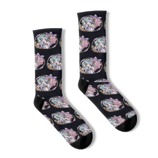 Pastel Goth Girl Socks
