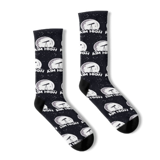 Telescope Owner Stars Galaxy Astronomy Socks