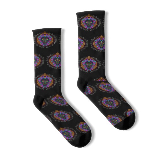 Lion Head Colorful Socks