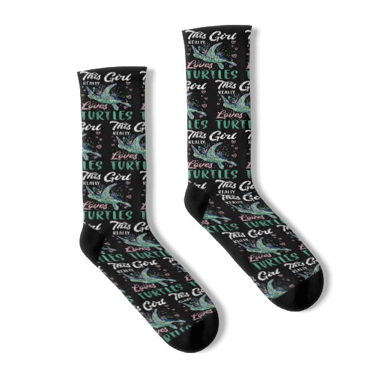 Turtle Relaxed Chilling Sea Ocean Beach Socks