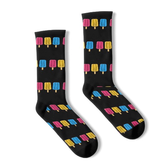 Pansexual Popsicles 4th of July Pan Subtle Pride Socks