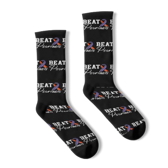 Beat Psoriasis Skin Disease Psoriasis Awareness Socks