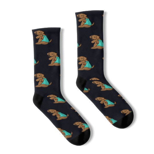 I Love Mom Tattoo Vizsla Socks
