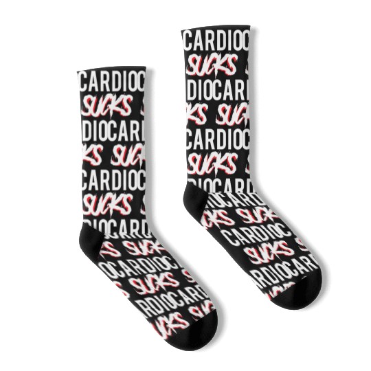 Cardio Sucks Funny Gym Running Cycling Socks