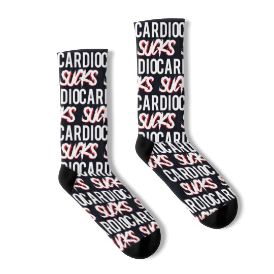 Cardio Sucks Funny Gym Running Cycling Socks