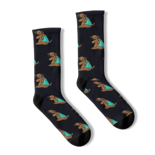 I Love Dad Rhodesian Ridgeback Socks