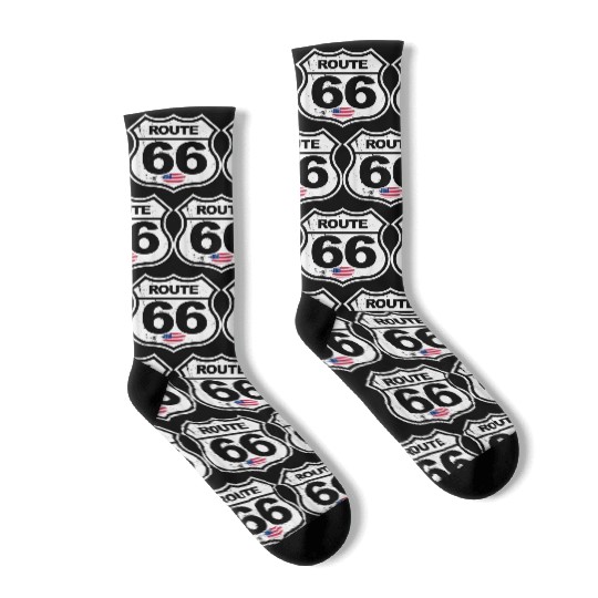 Vintage Route 66 retro style Socks