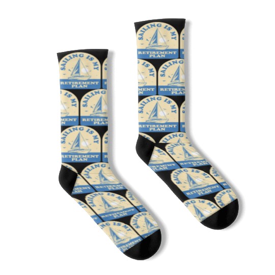 Sail Retirement Funny Sailing Gift Socks