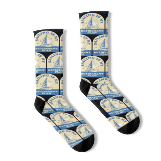 Sail Retirement Funny Sailing Gift Socks