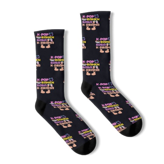 K-Pop Ramen Boba K-Drama Socks