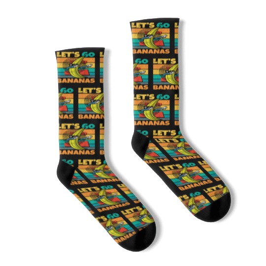 Vintage Let's Bananas Funny Dab Banana Socks