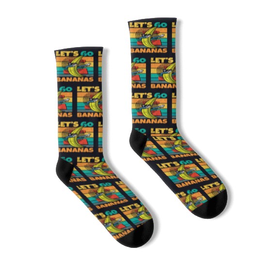 Vintage Let's Bananas Funny Dab Banana Socks
