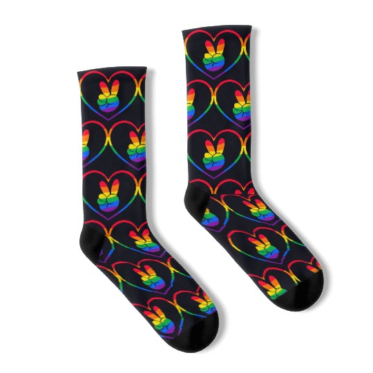 Pop art pride, lgbt community Socks