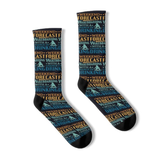 Weekend Forecast Wakeboard Wakeboarding Socks