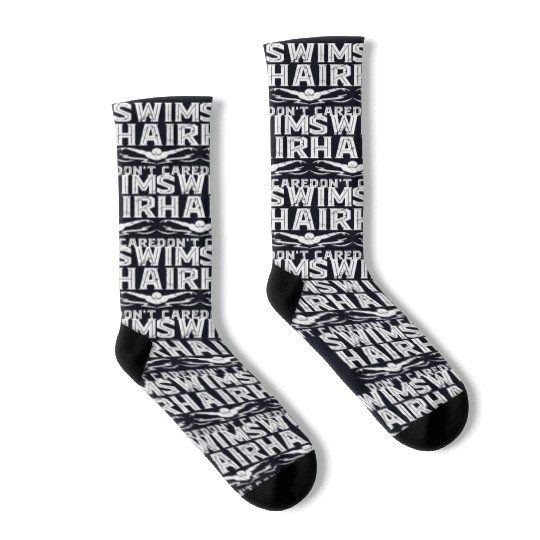 Swim Hair Dont Care Swimmer Socks