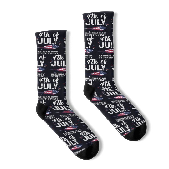 July 4th National Fireworks Day Socks