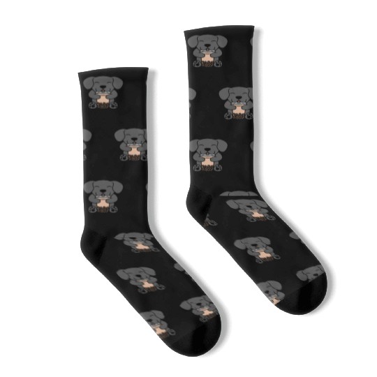 Boba Bubble Tea Great Dane Socks