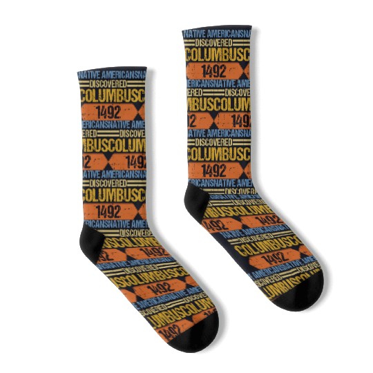 Anti Columbus Day Socks
