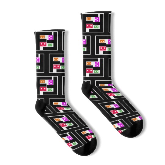 Geometric Cubes In Game - multi-sided cubes Socks