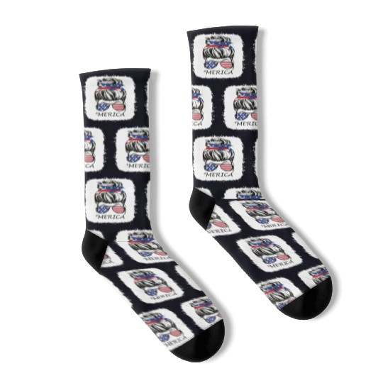 4th of July Merica Socks USA American Pride