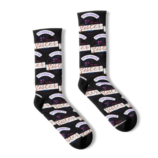 Modern Cool Trendy Big Sister Brother Socks