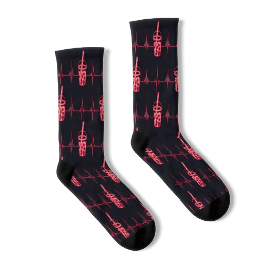 heartbeat bubble tea pulse Socks