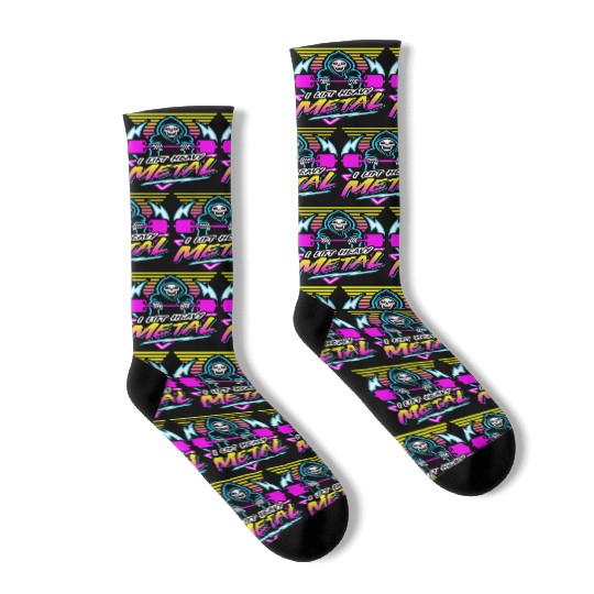 I Lift Heavy Metal (Gym Reaper) Retro Neon Socks
