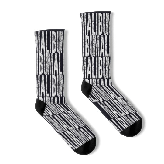 Malibu T Beach Surfing Malibu California Socks
