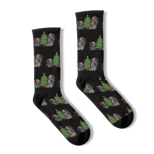 Irish Wolfhound Christmas Tree Socks
