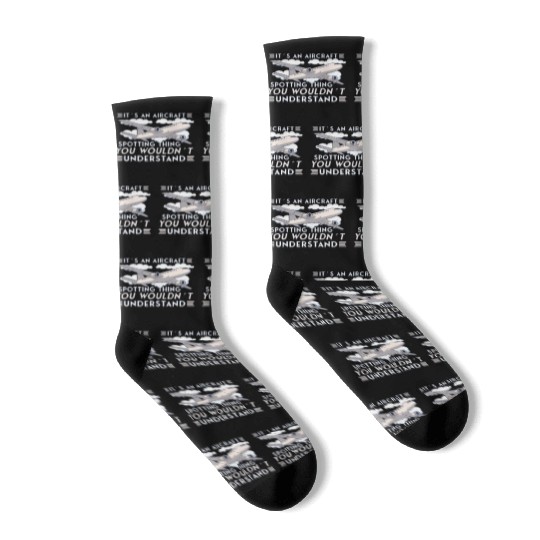 Aircraft Spotting Airplane Aircraft Spotter Socks