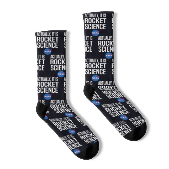 Actually It Is Rocket Science Graphic Socks NASA