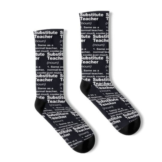 Substitute Teacher Definition Back To School 2023 Socks